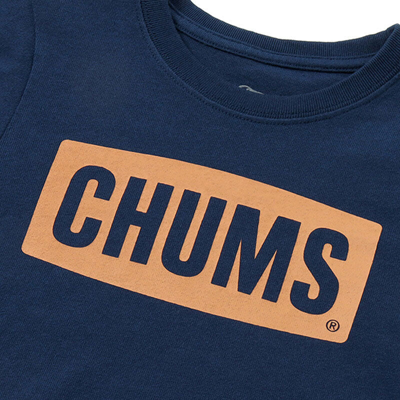 チャムス キッズチャムスロゴロングスリーブTシャツ CH21-1206 Navy×Brown CHUMS キッズアパレル Tシャツ ※クーポン対象外