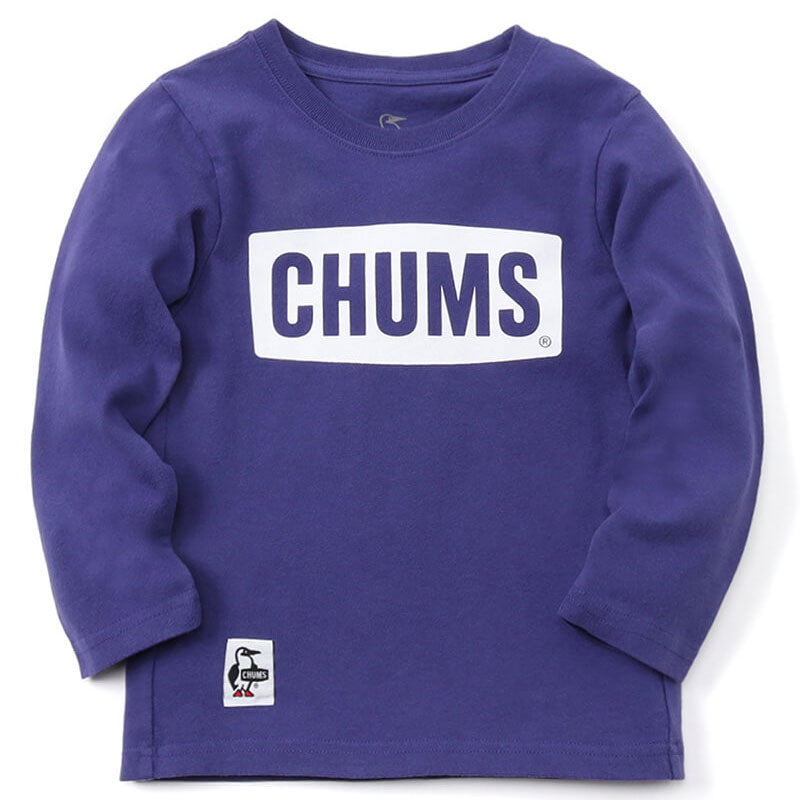 チャムス キッズチャムスロゴロングスリーブTシャツ CH21-1206 Purple CHUMS キッズアパレル Tシャツ ※クーポン対象外
