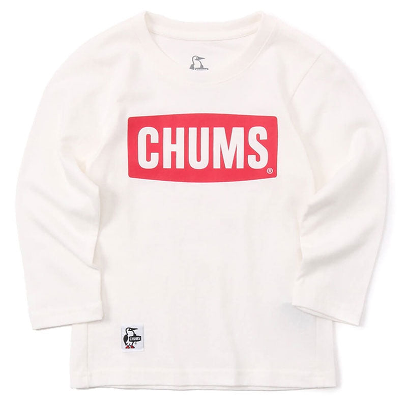 チャムス キッズチャムスロゴロングスリーブTシャツ CH21-1206 White×Red CHUMS キッズアパレル Tシャツ