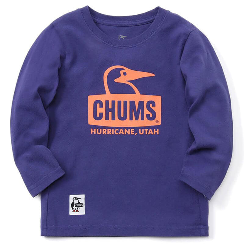 チャムス キッズブービーフェイスロングスリーブTシャツ CH21-1207 Purple CHUMS キッズアパレル Tシャツ ※クーポン対象外