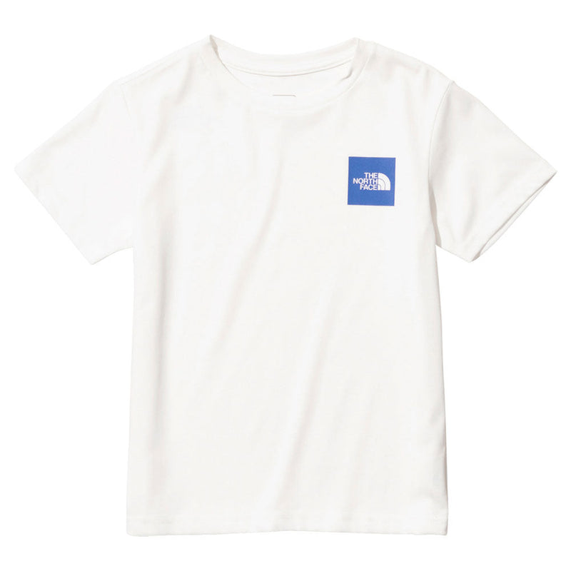 ノースフェイス ショートスリーブスモールスクエアロゴティー W(ホワイト) キッズ Tシャツ 半袖 UVケア オーガニックコットン