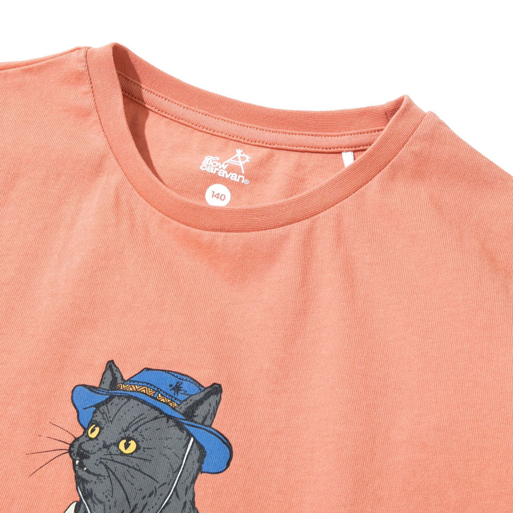 ゴースローキャラバン KIDS USA/C オーバーオールキャンパー猫