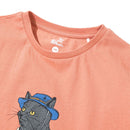 ゴースローキャラバン KIDS USA/C オーバーオールキャンパー猫TEE Tシャツ キッズ 半袖