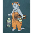 ゴースローキャラバン KIDS USA/C オーバーオールキャンパー猫TEE Tシャツ キッズ 半袖