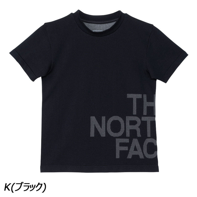 ノースフェイス ショートスリーブエンジニアードビッグロゴクルー Tシャツ 半袖 UVケア UPF15-30 キッズ