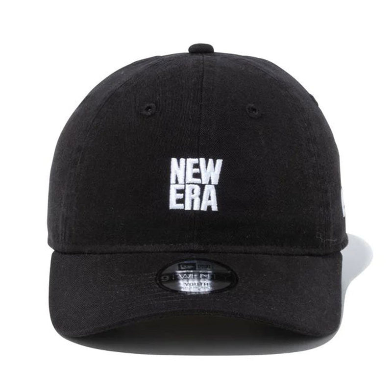 ニューエラ Youth 9TWENTY スクエアニューエラ ブラック×スノーホワイト キャップ 帽子 キッズ サイズ調整