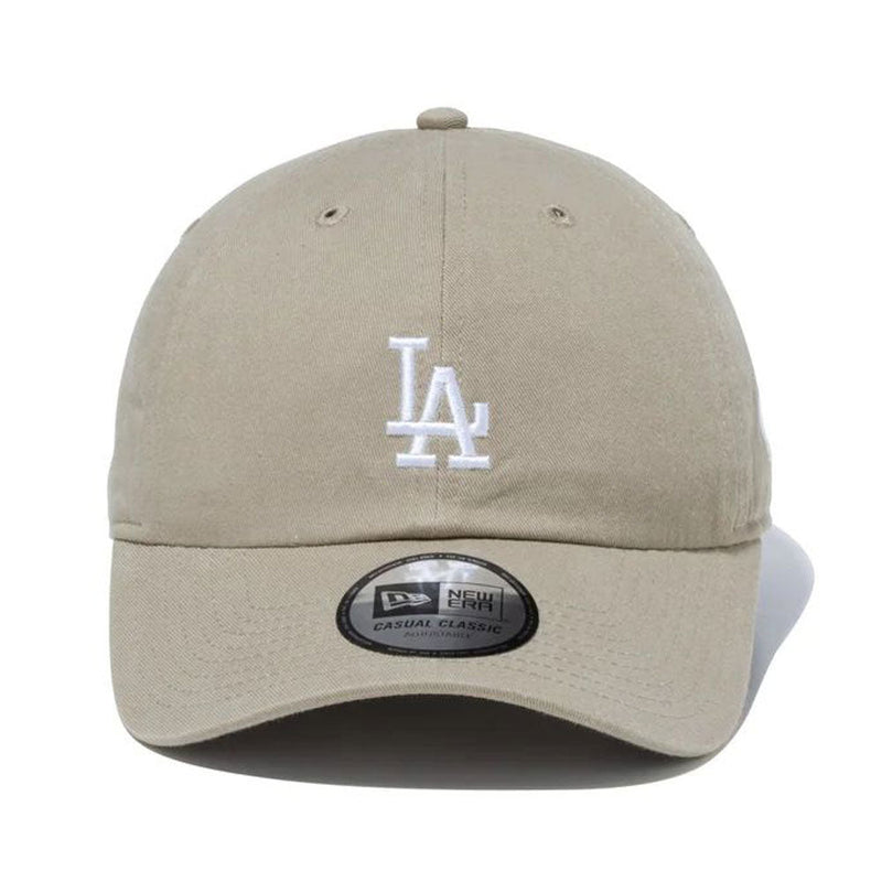 ニューエラ カジュアルクラシック MLB ロサンゼルス・ドジャース ミッドロゴ ぺブル×スノーホワイト キャップ 帽子 MLB サイズ調整