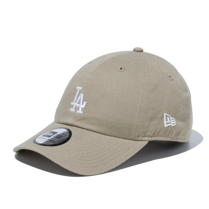 ニューエラ カジュアルクラシック MLB ロサンゼルス・ドジャース ミッドロゴ ぺブル×スノーホワイト キャップ 帽子 MLB サイズ調整